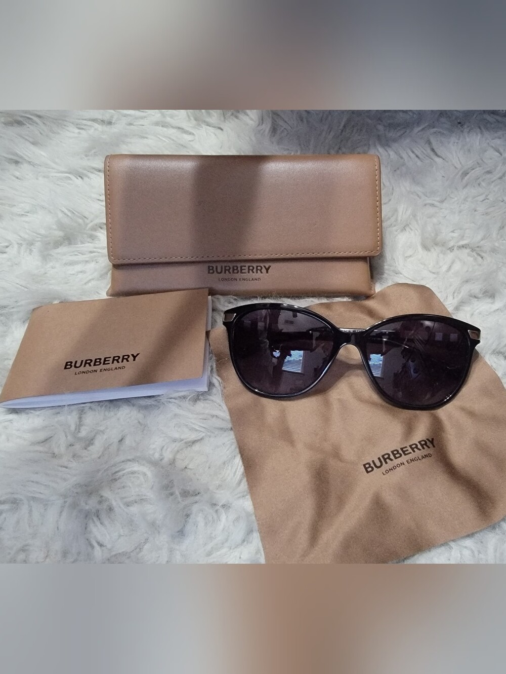 Burberry Black Gradient Sunglasses with Tan Case